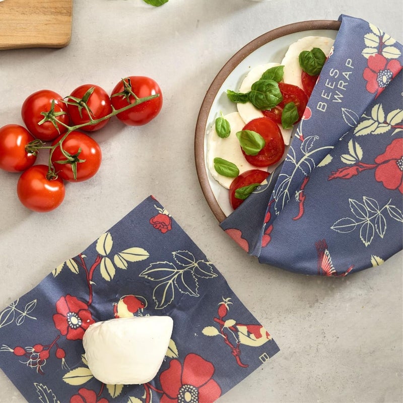 Bee's Wrap Beeswax Wraps for Food - Botanical 3 Pack (2M 1 Sandwich) Made in USA Reusable & Organic Food Wraps, Sandwich Wrap - Eco-Friendly Alternative to Aluminum Foil & Plastic Wrap - Image 3